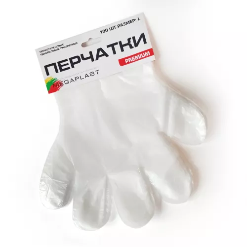 Перчатки  ПНД разм L (100/10000) календарь премиум МП