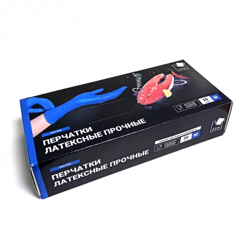 Перчатки латексные неопуд пов. прочн.М High Risk(25пар) /10/Г