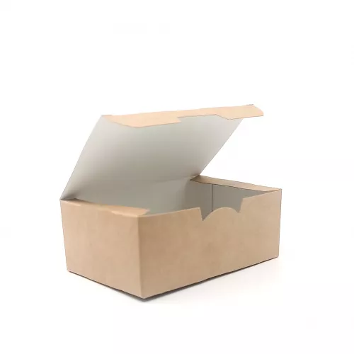 Упаковка ECO FAST FOOD BOX, S, 115*75*45мм, крафт, коробка на вынос, 50 шт упаковка, 600шт коробка