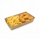 Упаковка ECO TRAY 800, 220*115*42мм, крафт, лоток без крышки /50/400/
