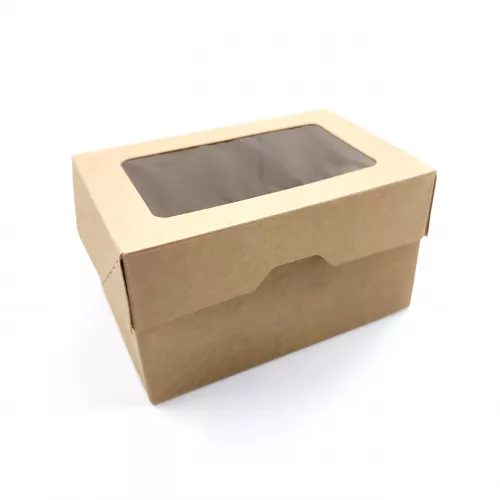 OneBox Контейнер бумажный (дно+крышка) (100*150*85мм) 1200мл/b,крафт /250/