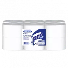Туалетная бумага PROtissue Instant на втулке, центральная вытяжка, белая 2-сл 112м /12/ (арт C367)