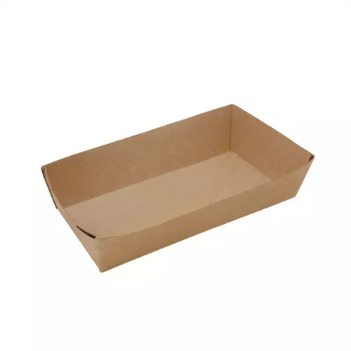 Упаковка ECO TRAY 800, 220*115*42мм, крафт, лоток без крышки /50/400/