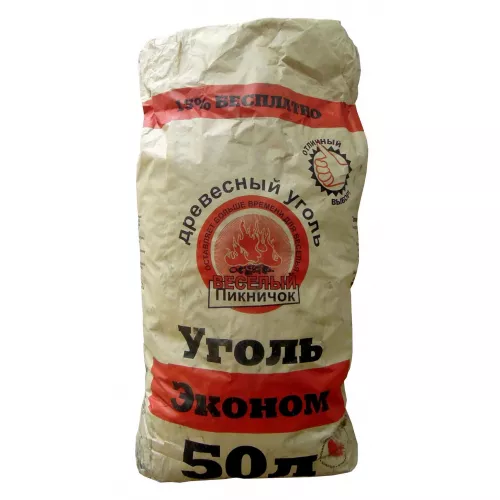 Уголь  50 литров "Веселый пикничок"