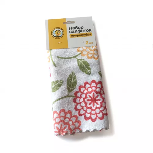 Салфетки микрофибра набор Жу-Жу, 20*30 (2шт)/200