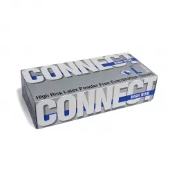 Перчатки латекс неопуд пов. прочн. L (25пар) /10/ High risk Connect