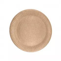Упаковка ECO PLATE 205, d-205 Тарелка картонная кругл. КРАФТ /100/1500/ 