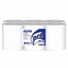 Туалетная бумага PROtissue Instant на втулке белая для диспенсеров 2-сл 170м /12/ (арт C191)