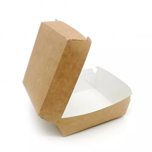 Упаковка ECO BURGER L, 120*120*70мм, крафт, под бургер/50/150